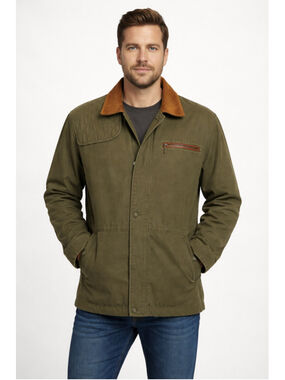 M. Julian Artisans Leather Field Jacket Men's L Brown Plaid Lined Workwear